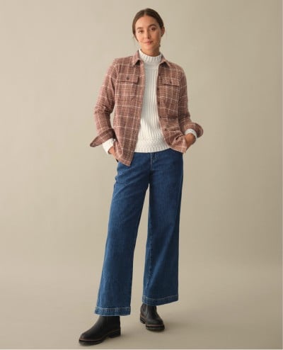 A woman wearing L.L.Bean apparel.