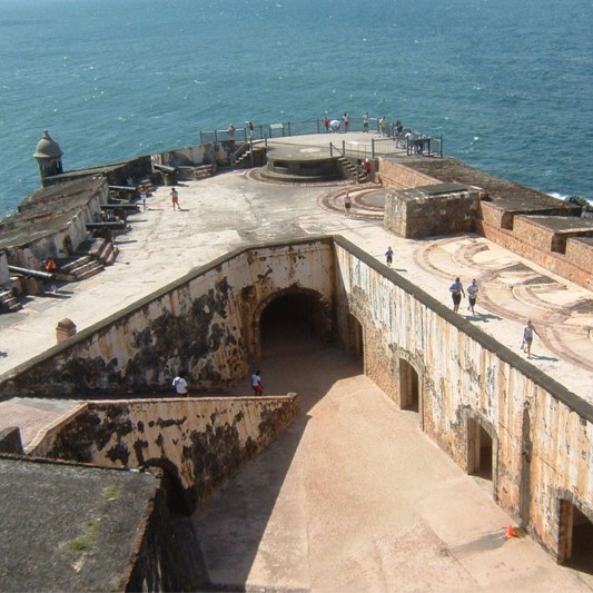 Breathtaking vista of the Atlantic Ocean from The San Juan National Historic Site.