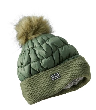 A women's L.L.Bean winter pom hat.