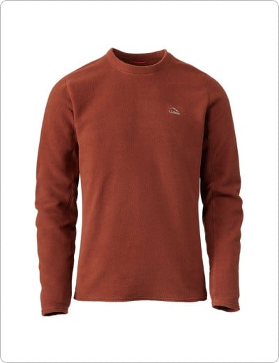 Men's L.L.Bean Fleece Base Layer Crew, Long-Sleeve