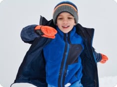 A boy in L.L.Bean outerwear.